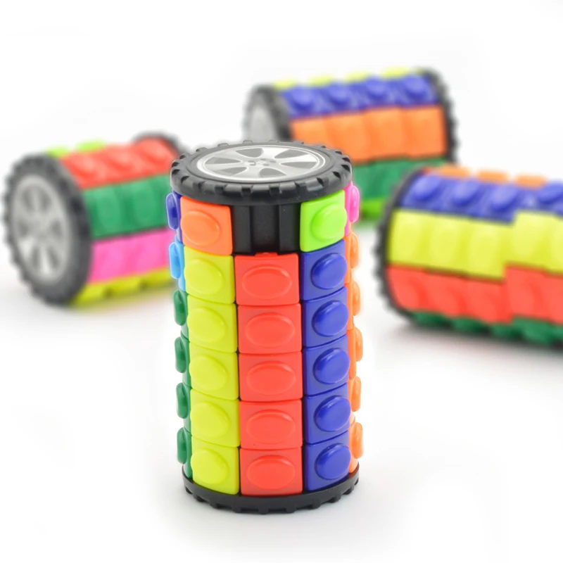 1Pcs 3D Rotate Slide Cylinder Magic Cube Colorful Stress Relief Kids Puzzle Toys For Children Adults Sensory | Игрушки и хобби