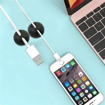 

30pcs Multifunctional Rubber Clip Organizers Desktop Self-adhesive Data Charging Cable Clip SP99