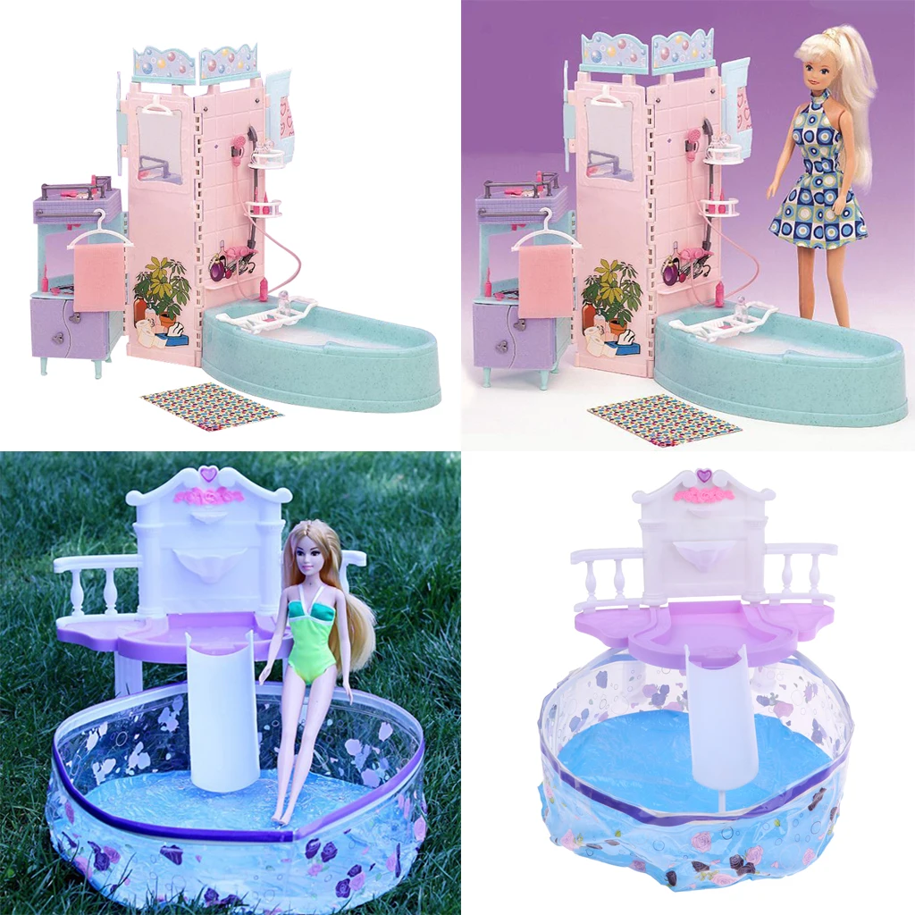 1/6 Scale Bathtub & Swimming Pool for   Blythe Dollhouse Hot Toys Action Figures Summer Accessories