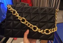 Bolso de compras de cuero para mujer, exquisito bolso de compras Retro e informal, bolsos grandes de hombro, cadena de Color sólido, 2021