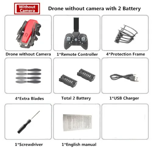 With retail box Мини Радиоуправляемый Дрон с камерой HD складной вертолет 0.3MP фиксированная высота маленький пульт дистанционного управления квадрокоптером Карманный Дрон Лучший подарок игрушки - Цвет: With retail box