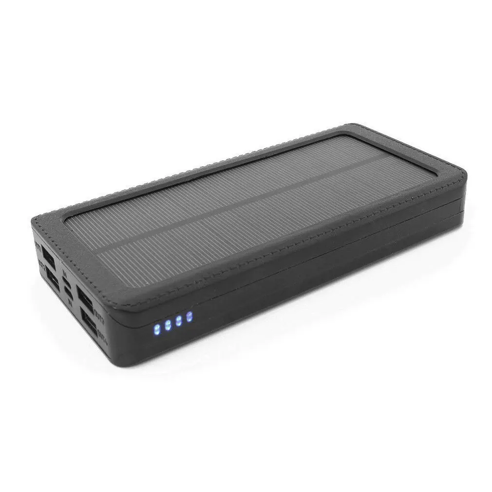 Солнечное зарядное устройство, 20000 мАч, 4 порта, USB, прочное, пылезащитное, водонепроницаемое, полимерное зарядное устройство