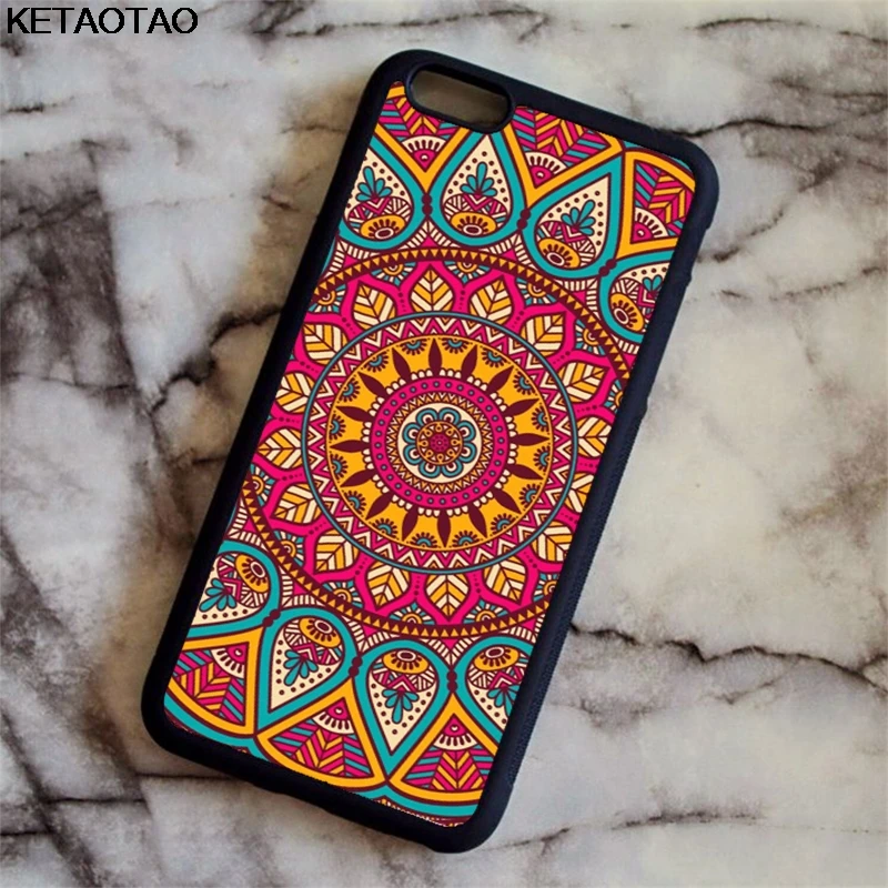 KETAOTAO принтом «Мандала» чехлы для телефонов с изображением цветов для samsung S3 S4 S5 S6 S7 S8 S9 NOTE 4 5 7 8 чехол мягкий резиновый чехол из ТПУ силикона - Цвет: Прозрачный