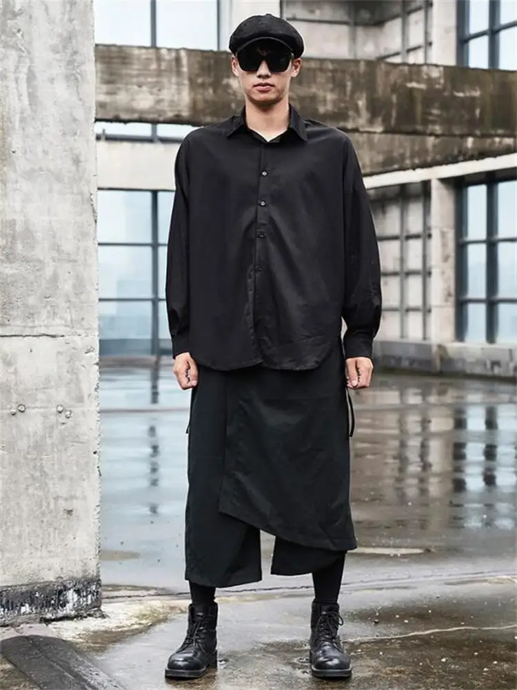 

Men's Long-Sleeve Shirt Spring And Autumn New Fashion Trend Casual Match Japanese Youth Loose Large Size Shirt