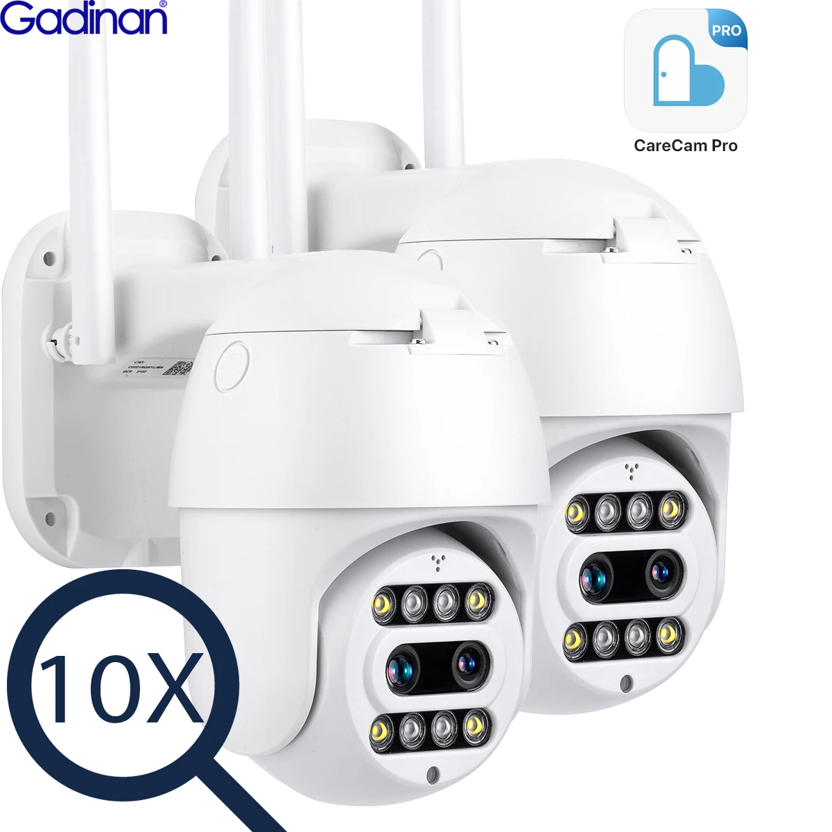 IP-камера Gadinan 3 Мп 10X зум Wi-Fi | Безопасность и защита