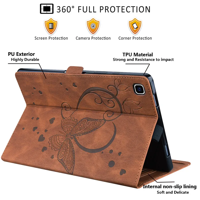 Case For Samusng Galaxy Tab A7 Lite 8.7 2021 SM-T220 SM-T225 Leather TPU Cover Folio Book Cover For Tab A7 Case 10.4 SM-T500_voghion.com