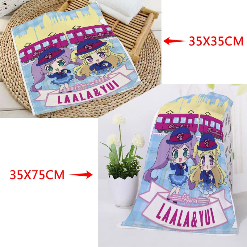 35x35 см, 35x75 см полотенца на заказ Idol Time Pripara печатные квадратные полотенца микрофибра Абсорбирующая сушка банные полотенца мочалка