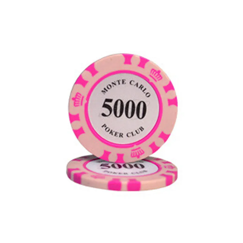 25 шт./компл. Техас фишки для покера глины Материал казино Texas Poker Chip набора металлические монеты Корона Монте Карло фишки для покера клуб аксессуары - Цвет: YK1711M