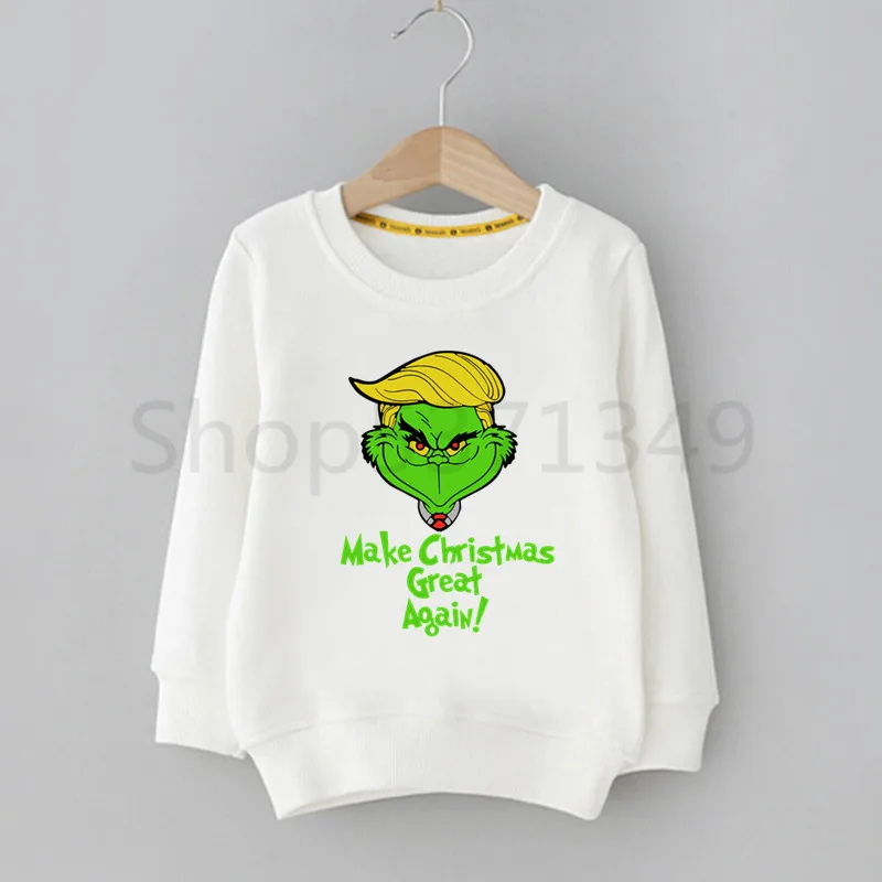 Grinch/Детские толстовки с капюшоном и забавным принтом; толстовки с капюшоном для мальчиков; Детский свитер; повседневные толстовки; осенне-зимняя толстовка с капюшоном