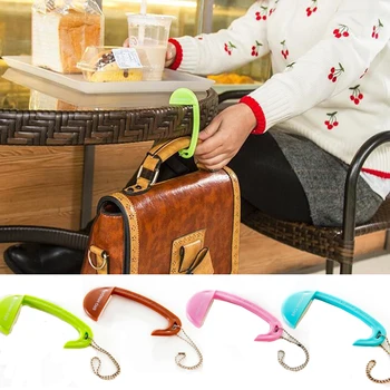 

Portable MultiColor Bag Tote Handbag Hanger Purse Table Hook Earphone Holder Blue/Pink For Women Girls Gifts
