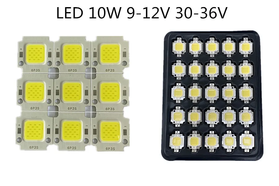 Lot 100pcs Panel 10W RGB SMD LED CHIP Changing Flash Full Color Lamp Light Part