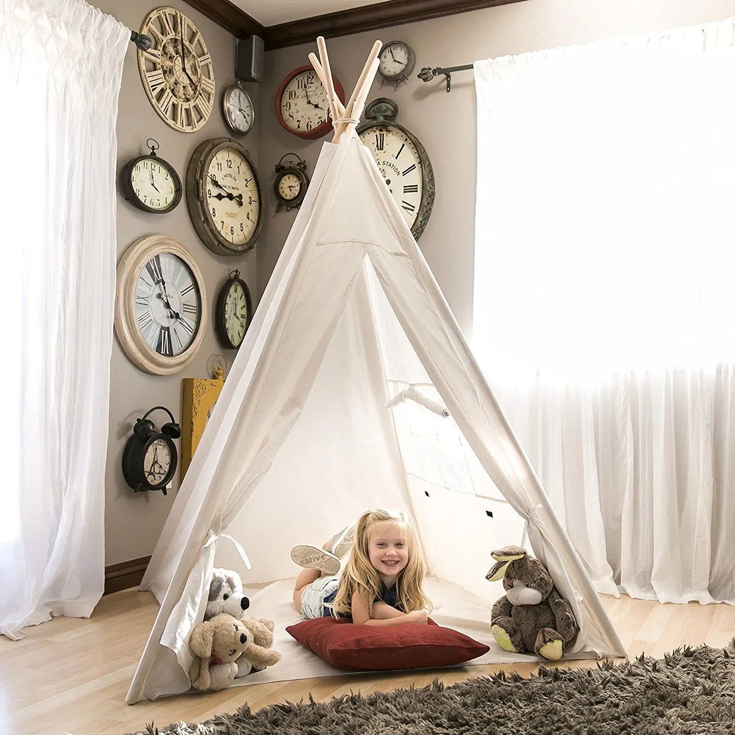160 см большая палатка-вигвам Tipi треугольная палатка для детей игровой домик