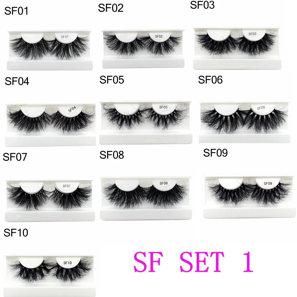 Mikiwi 10/20//50/100 Wholesale 25mm Fluffy Mink Lashes Suit Brushes Tweezers In Bulk Eyelashes Set Multi Pack Mink Lashes Kit 5