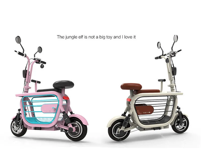 Electric Scooter for Girl Two Wheels Electric Scooters 48V 580W Portable WhitePink Mini Electric Bike For Kids Adults (23)