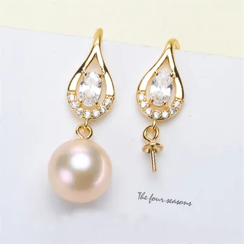 

Pearl Earrings fittings factory diy jewelry making Earrings Base Settings Gold Filling Classic Earrings Findings for Women charm