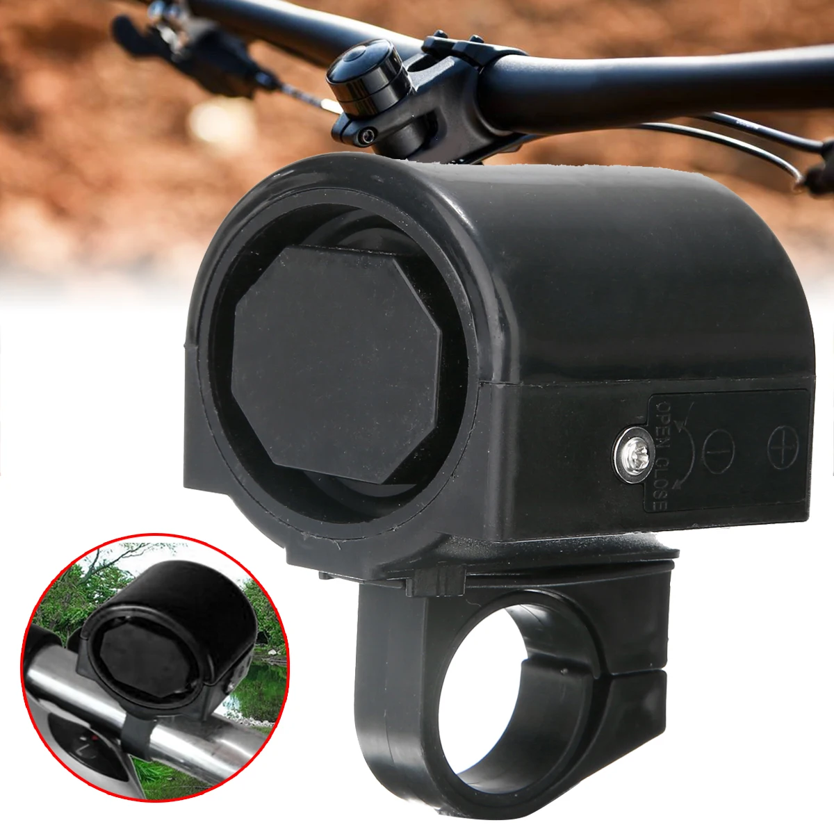 1PC Black 3V Motorcycle Battery Powered Loud Air Bell Horn Siren Bike Bicycle Driving Safety Alarm 52x53x73mm