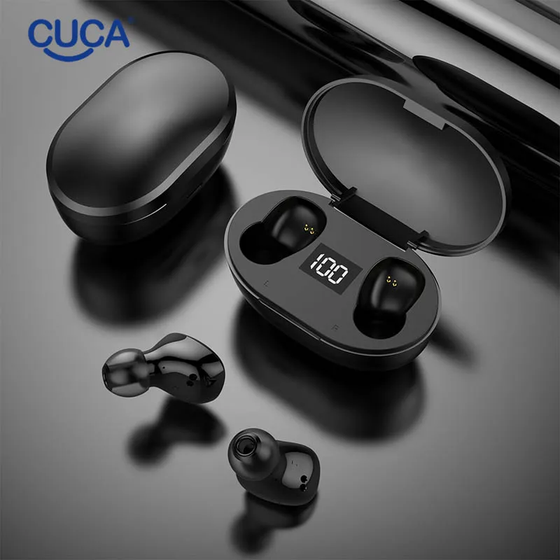 CUCA C4 Bluetooth 5 0 TWS Earphones Wireless Earbuds Waterproof Sports Headset in Ear with Charging Box