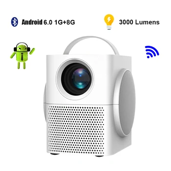 

Lcd Projector Android Full HD 1080P Projector Mini Wifi Video Beamer Bluetooth Wireless multi screen Mobile Projectors PR55001