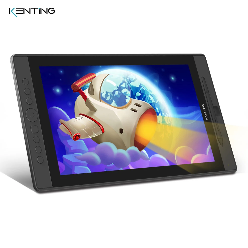 

15.6 Inch Graphic Monitor Drawing Tablet with Screen Kenting KT16 8192 Levels Professional IPS HD Pen Display for Digital Art