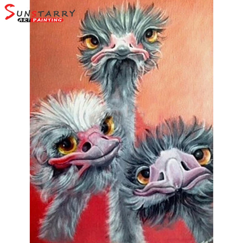 

Sunstarry 5D DIY Diamond Painting Full Square/Round Drill "Animal ostrich" Diamond Embroidery Cross Stitch Home Decor Gift