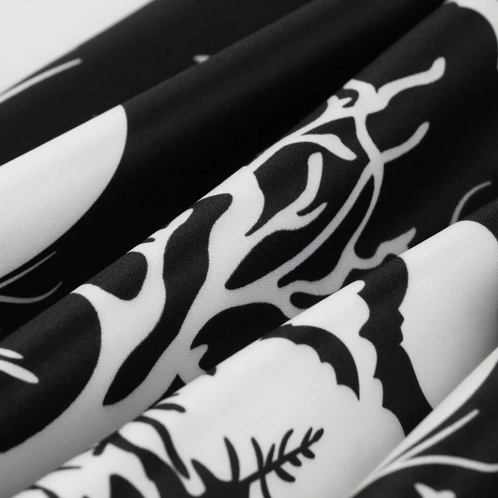 Женское винтажное платье лето 2019 цветочный принт короткий рукав для офиса