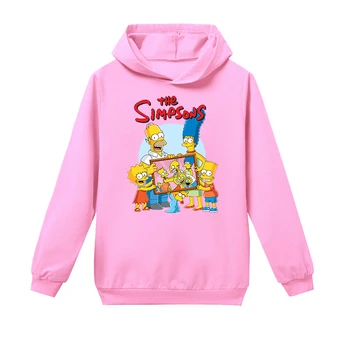 

2020 New Children Hoodies Fashion Casual Girls Tops Funny Kids Clothing Homer Simpsons Printed Kids Long Sleeve Boys Sweatshirts