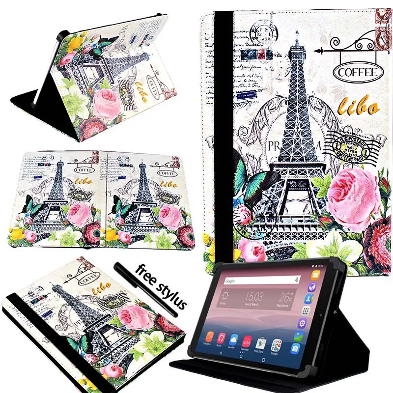 KK&LL для Alcatel OneTouch Pixi 3 10 дюймов-кожаный чехол-подставка для планшета+ Бесплатный стилус