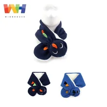 Зимний детский шарф для мальчиков с милым динозавром, мягкий шейный платок для детей на осень и зиму, круглый воротник, теплый флисовый вязаный шарф