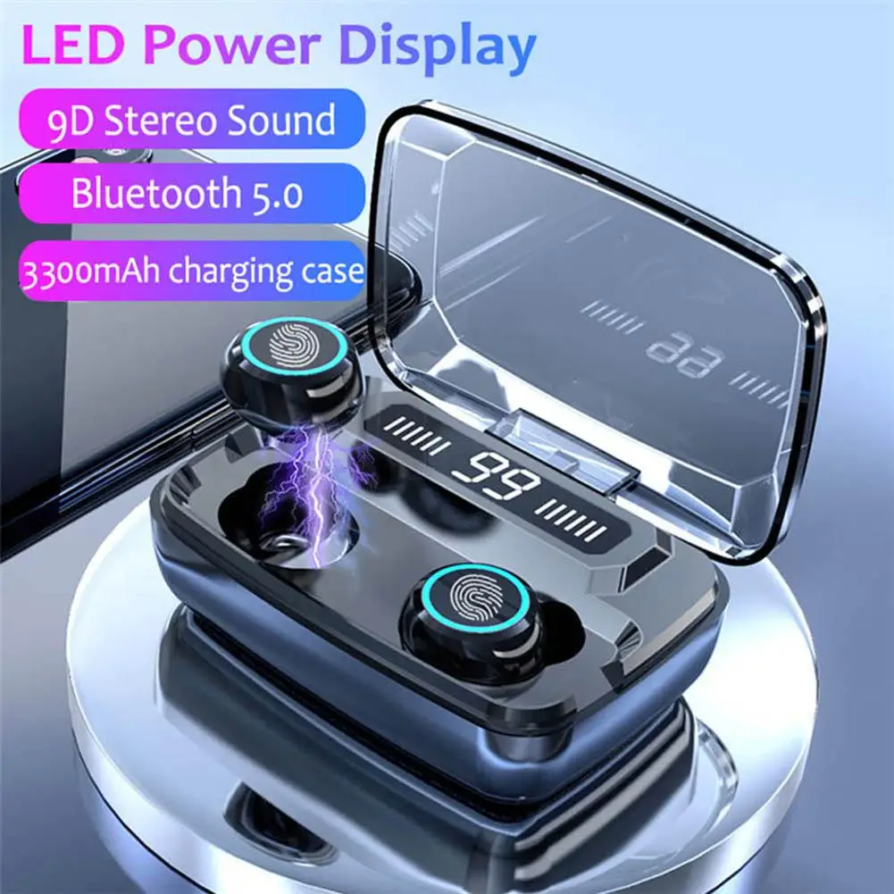 Bluetooth 5 0 M11 TWS Plus Earphone 3300mAh Charging Box Stereo Sports Running Magnetic Headphones IPX7 Waterproof Earbuds