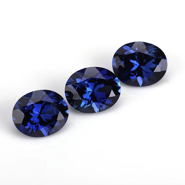 34# 5*7mm Blue Corundum For Loose Corundum For Jewelry Marking 5pcs/bag DIY Making
