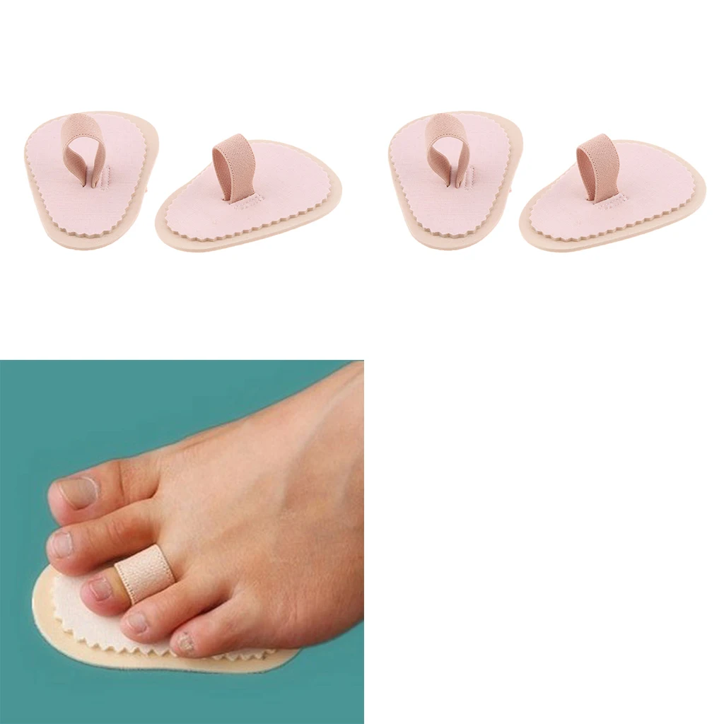 Pack of 4pcs, Toe Tube Caps Cushion Pads, Wraps Cushioned Bandages Hammer Toe Separators, Relieve Foot Toe Pain