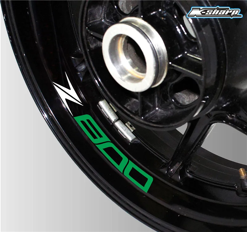 Аксессуары для мотоциклетных колес Kawasaki Z800 Светоотражающая наклейка с логотипом