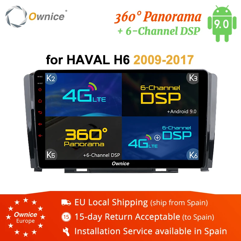 Автомобильный DVD-плеер Ownice K3 K5 K6 Octa 8 Core Android 9 0 &quot360 Panorama DSP 4G LTE для Great Wall Hover H6 Navi GPS