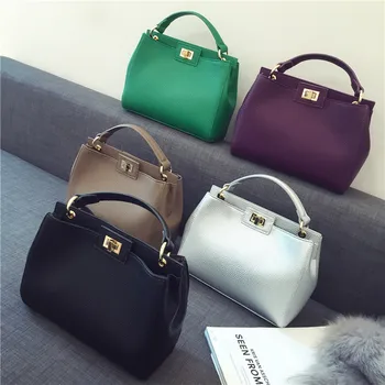 

2020 Women's New Fashion Western Concise Elegant Golden Buttons Handbag Shoulder Crossbody Bag Pu Elegant OL Lady Tote Bag
