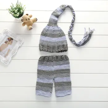 

XDT-361 Newborn Photography Props Infant Handmade Wool Knitting Clothing Cute Baby Costumes Outfit