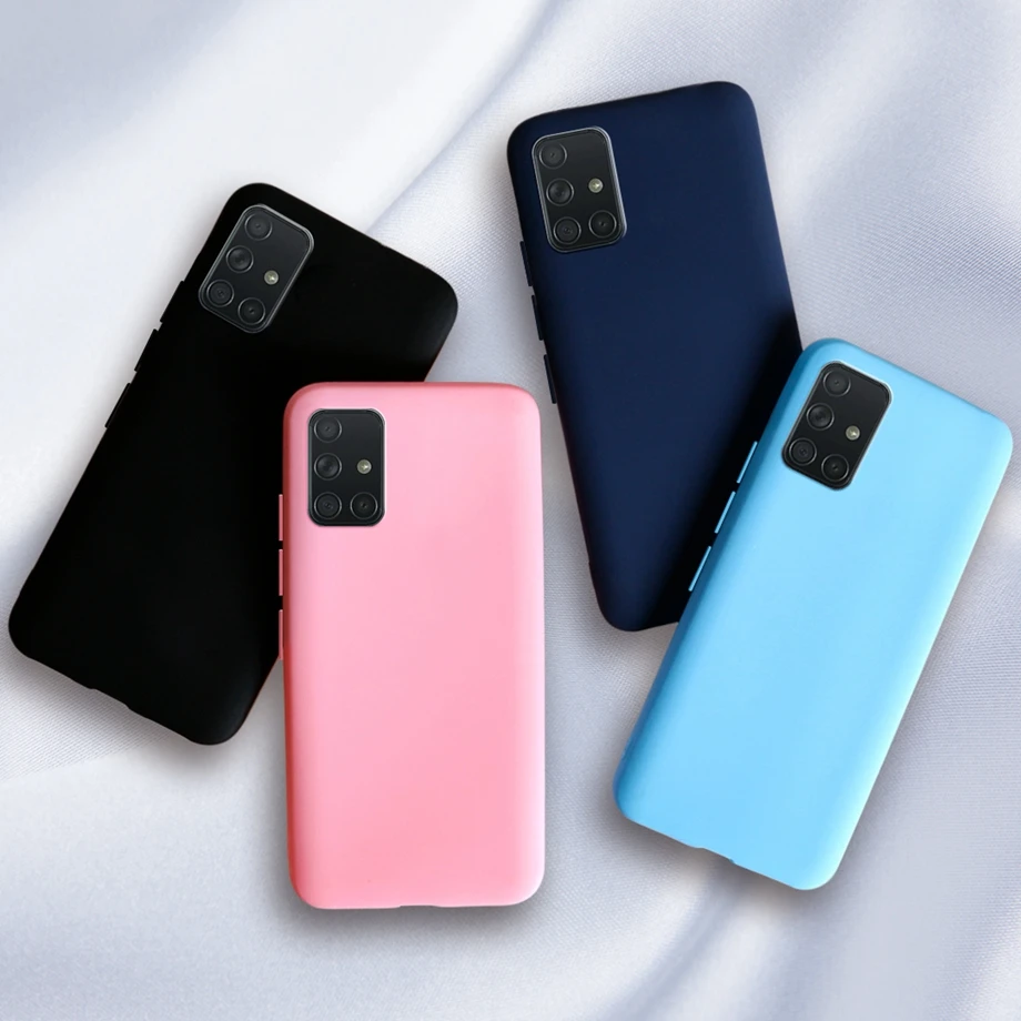 For Samsung Galaxy A71 A 71 A715 A715F Samsunga71 Case Candy Color Silicone Soft TPU Cover Phone Case For Samsung A71 Back Cover