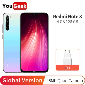 

Global Version Xiaomi Redmi Note 8 4GB 128GB Note8 SmartPhone 48MP Quad Rear Camera Snapdragon 665 Octa Core 6.3" Screen 4000mAh