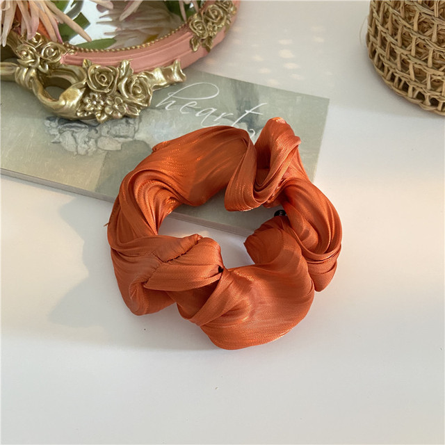 Silk Rainbow Scrunchies For Women Girls Gum Hair Tie 1PCS Hair Rope Rubber Bands Ponytail Hold Hair Accessories
