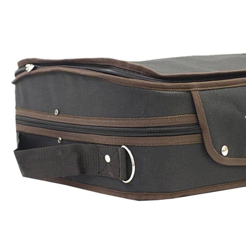 1 Violin+1 Viola Case-High Quality Wooden 4/4 w/ Hygrometer Fit 4/4 Violin and Viola 15-16.5 inch