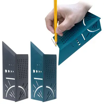 

Woodworking 3D 90 Degrees Square Gauge Angle Protractor Over T-Type Ruler Angle 37MD