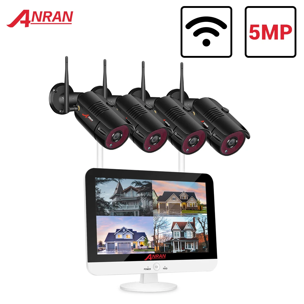 

ANRAN 5MP Wireless Kit H.265 System CCTV Security NVR Outdoor Waterproof IP Camera Surveillance System Video P2P Night Vision