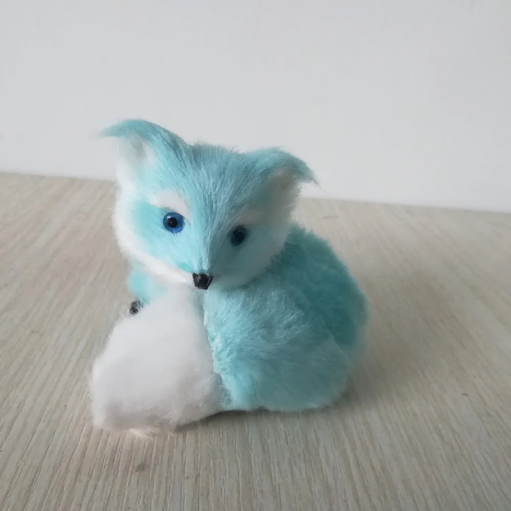 

Реалистичная мини-лиса 8x7 см, твердая модель, полиэтилен и мех, розовая лиса, ручная работа, украшение для дома и рабочего стола, подарок w1168