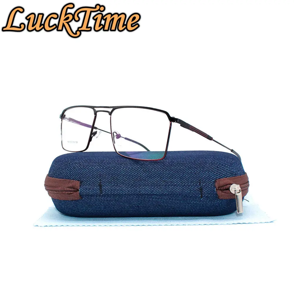 LuckTime тренд полый Сплав Мужские очки оправа Мода для мужчин оправа для глаз Металл близорукость очки Lucky Time Мужская оптическая оправа#1643