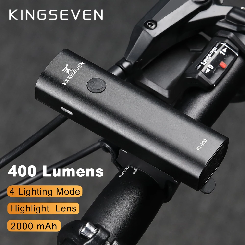 Фонарь велосипедный KINGSEVEN светодиодный передний свет с USB-зарядкой для горных