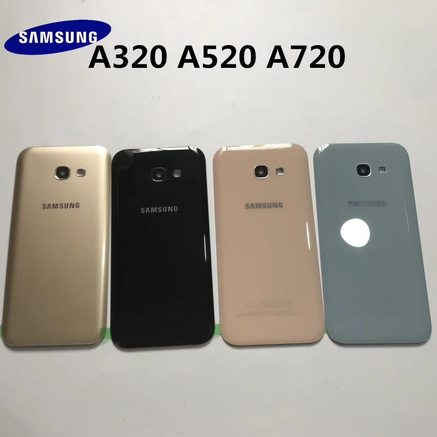 Оригинальная задняя крышка из стекла для SAMSUNG Galaxy A3/A5/A7 2017 A320 A520 A720 Замена корпуса