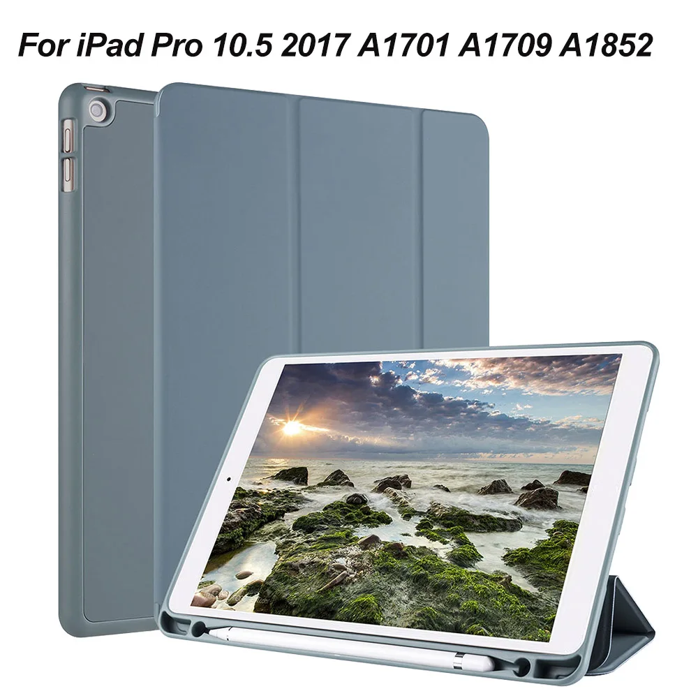 Флип-чехол для iPad Pro Air 10,5 TPU Защитный чехол PU флип-подставка смарт-чехол для iPad 10,2 дюймов 7-го поколения - Цвет: Green pro 10.5