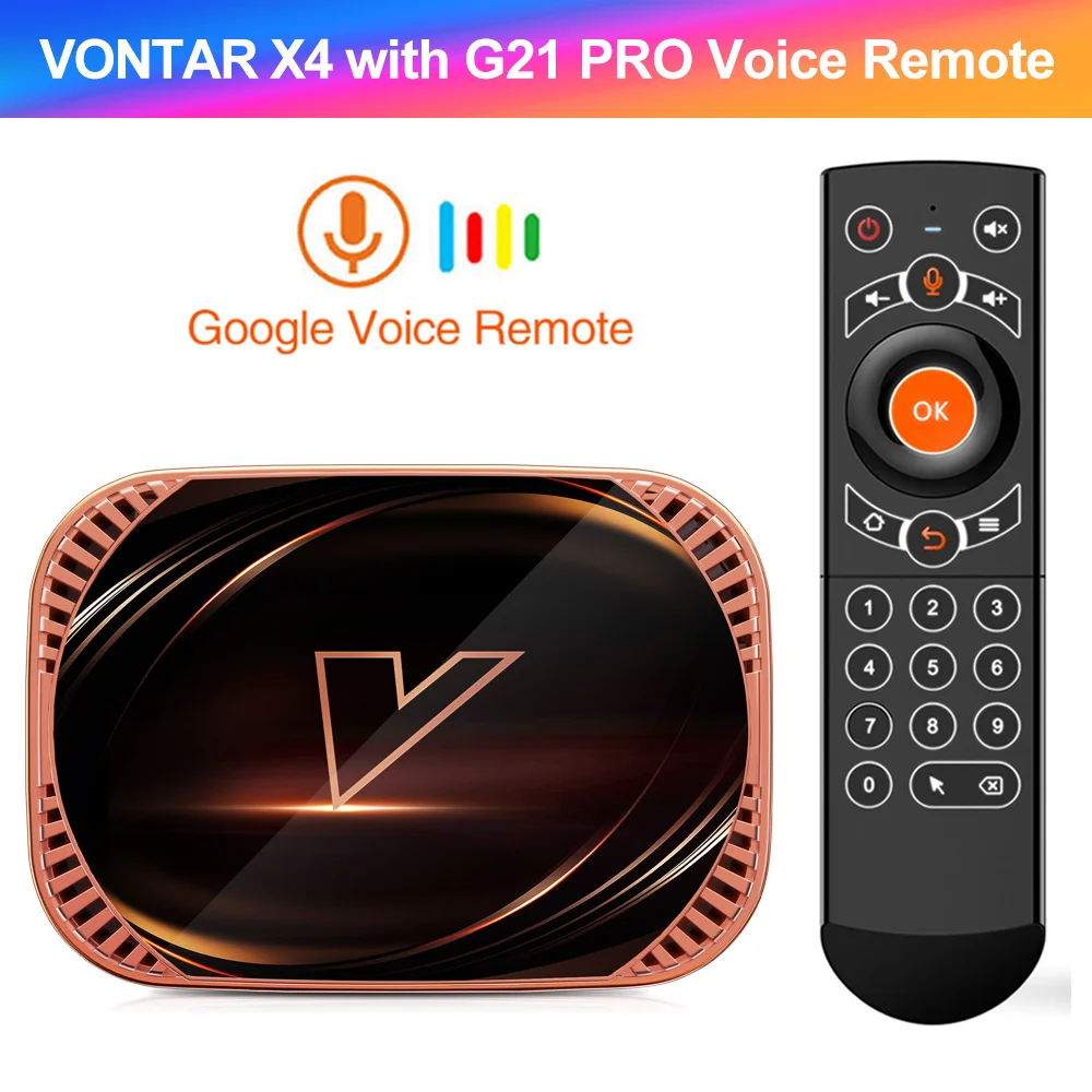 2022 VONTAR X4 Amlogic S905X4 Smart TV Box Android 11 4GB 128G 64GB Wifi Youtube BT AV1 Media Player TVBOX 4K 1000M Set top box