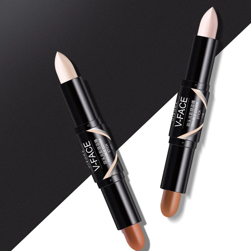 Highlight repair capacity stick female double head dual-use nose shadow repair capacity high light concealer shadow small V face