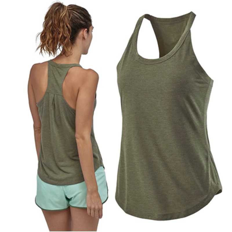 

New Yoga Vest Women Running Shirts Sleeveless Gym Tank Top Sportswear Quick Dry Breathable Workout Tank Top Fitness Clothes