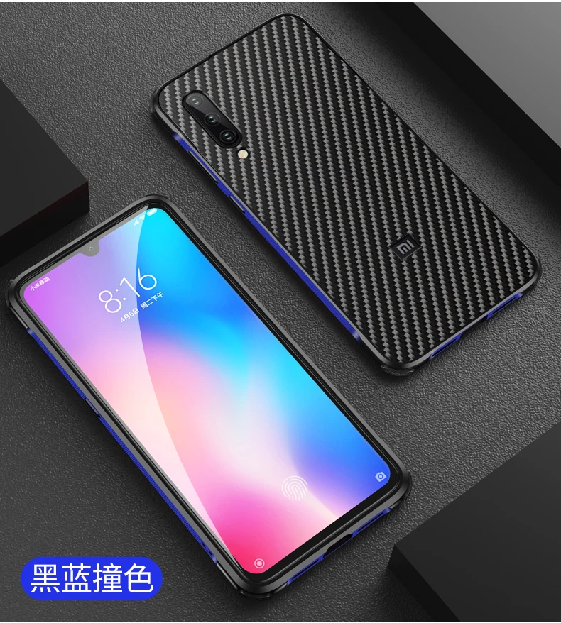 Стильный чехол из углеродного волокна для Xiaomi mi 9 чехол mi 9 Алюминиевый металлический бампер чехол для телефона для Xiaomi mi 8 mi 8 чехол Capa